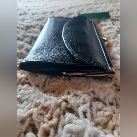 New with Tags Vintage Churchill Black Leather Wallet 1960's - Picture 6 of 7